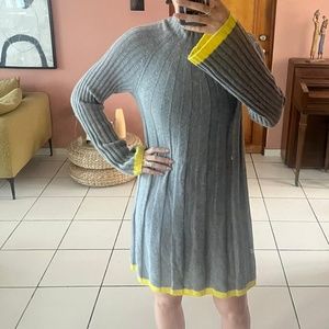 Anthropologie wool gray dress - small